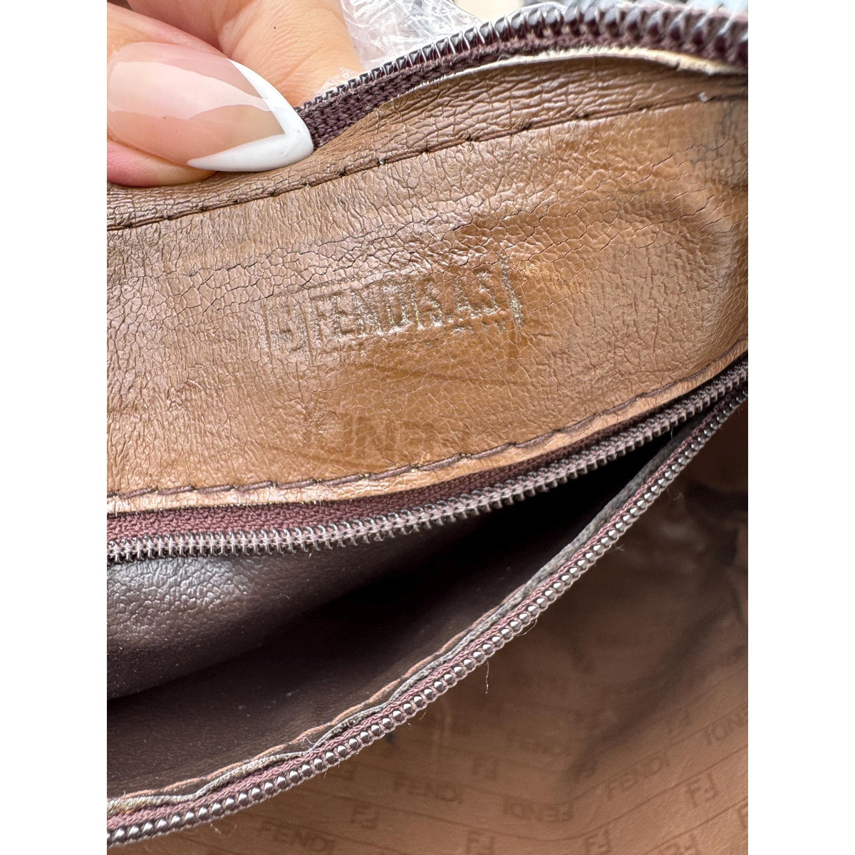 FENDI Zucca FF Canvas Shoulder Bag