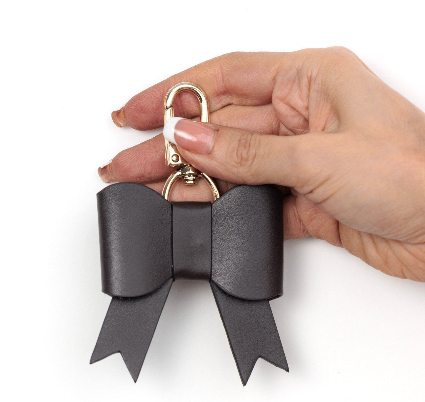 BOW BAG CHARM Dark Brown Ebene