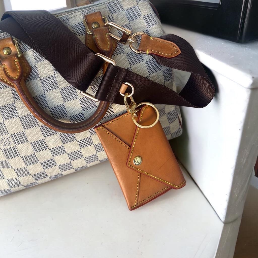Nylon Bag Strap + Small ID Card Wallet Honey Patina