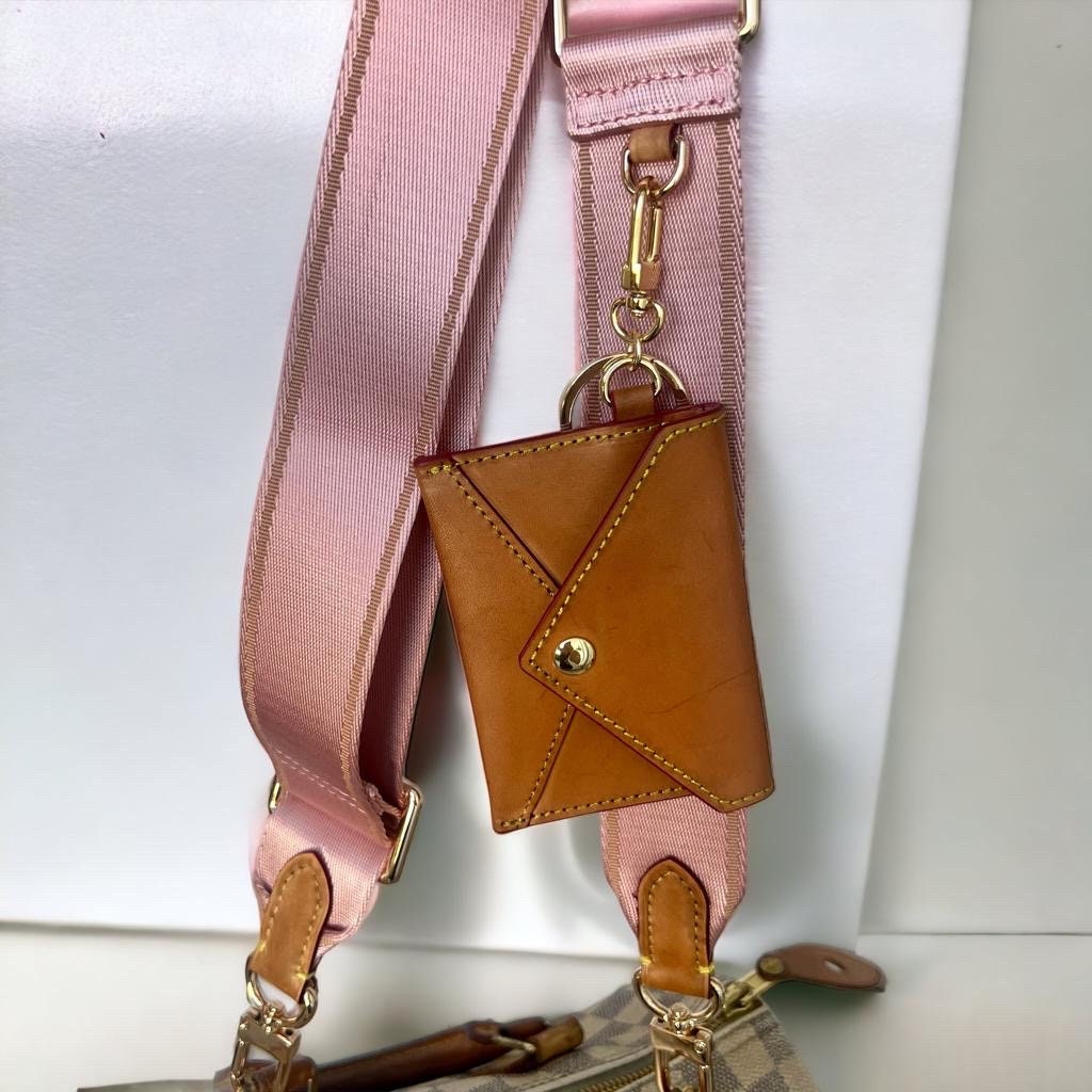 Nylon Bag Strap + Small ID Card Wallet Honey Patina