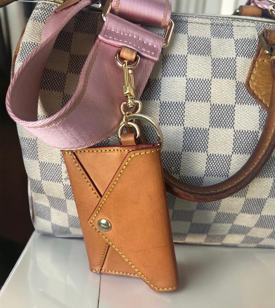 Nylon Bag Strap + Small ID Card Wallet Honey Patina