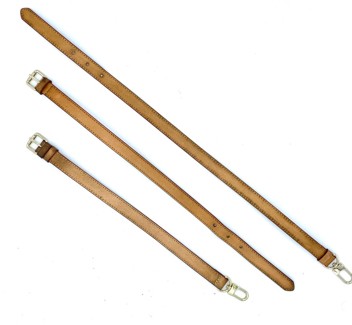 Adjustable Crossbody or Shoulder Strap Replacement - Natural Vachetta Leather or Custom Honey Tanning Handmade Patina - 48" or 34" - STRAP - Sexy Little Vintage