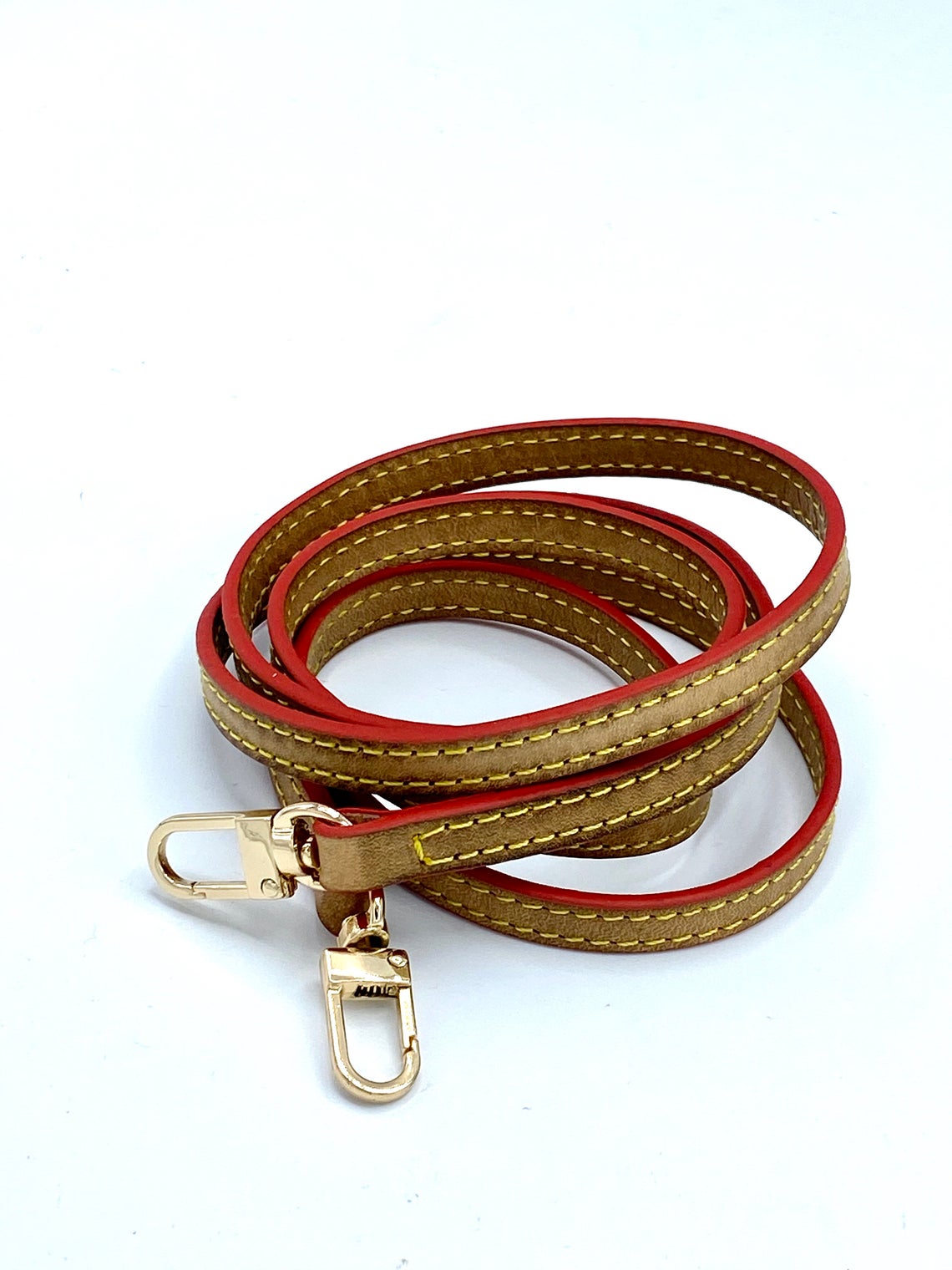 Vachetta Leather Crossbody Strap - Real Vegetable Leather - Honey Tanning Handmade Patina - Strap Replacement - For Pochette Vintage Clutch - Sexy Little Vintage