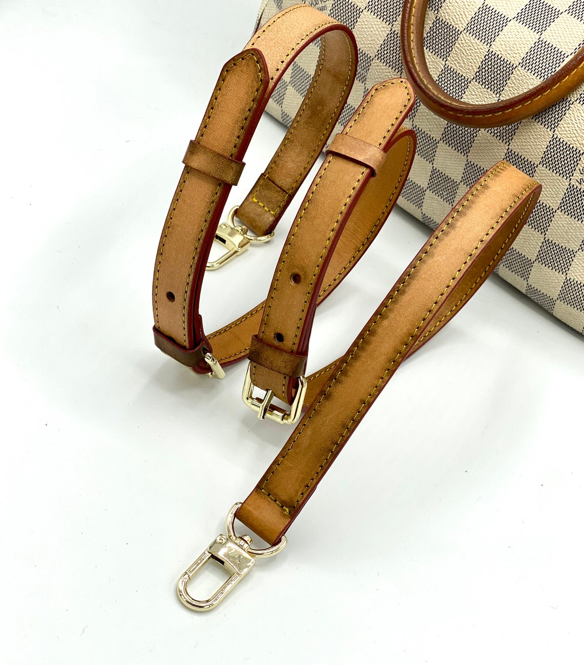 Vachetta Leather Adjustable Crossbody 0r Shoulder Strap - Real Vegetable Leather - Honey Tanning Handmade Patina - Strap for GM Vintage Bags - Sexy Little Vintage
