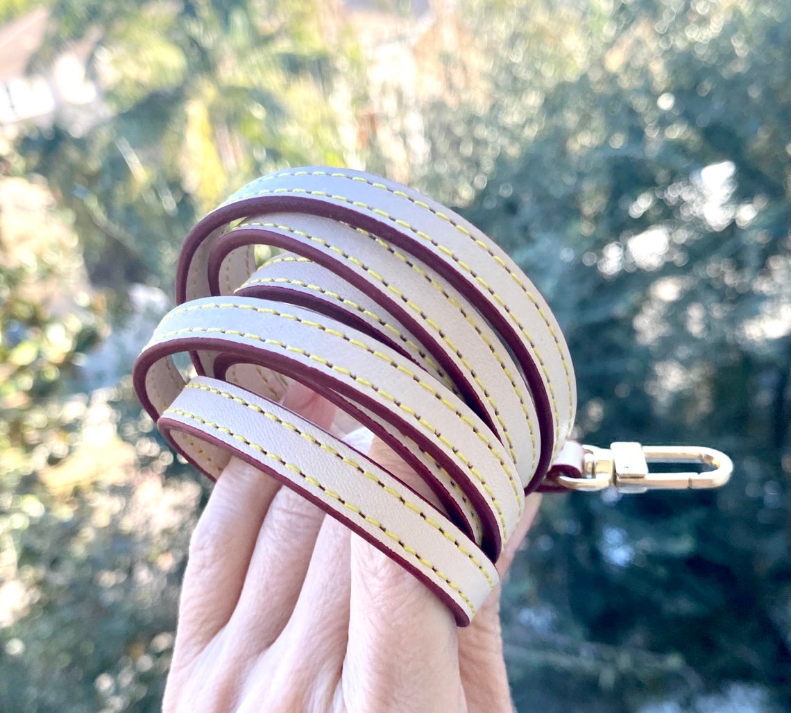 Crossbody Strap Replacement - Natural/ Honey or Dark Brown Handcrafted Patina - Real Leather Strap for Pochette Clutch and Small Lux Purses - Sexy Little Vintage
