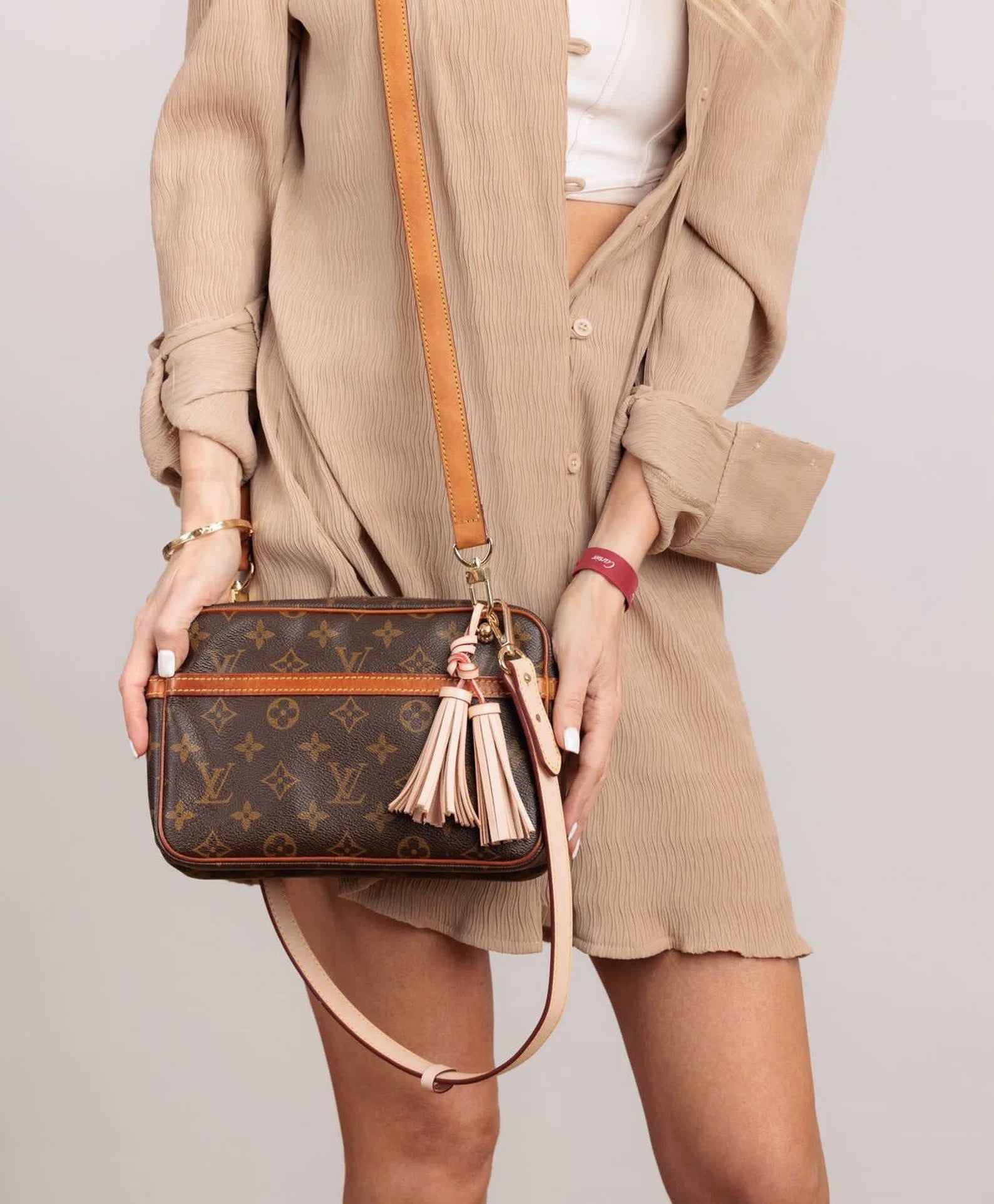 Louis Vuitton Compiegne Clutch 23 Brown Leather for sale online