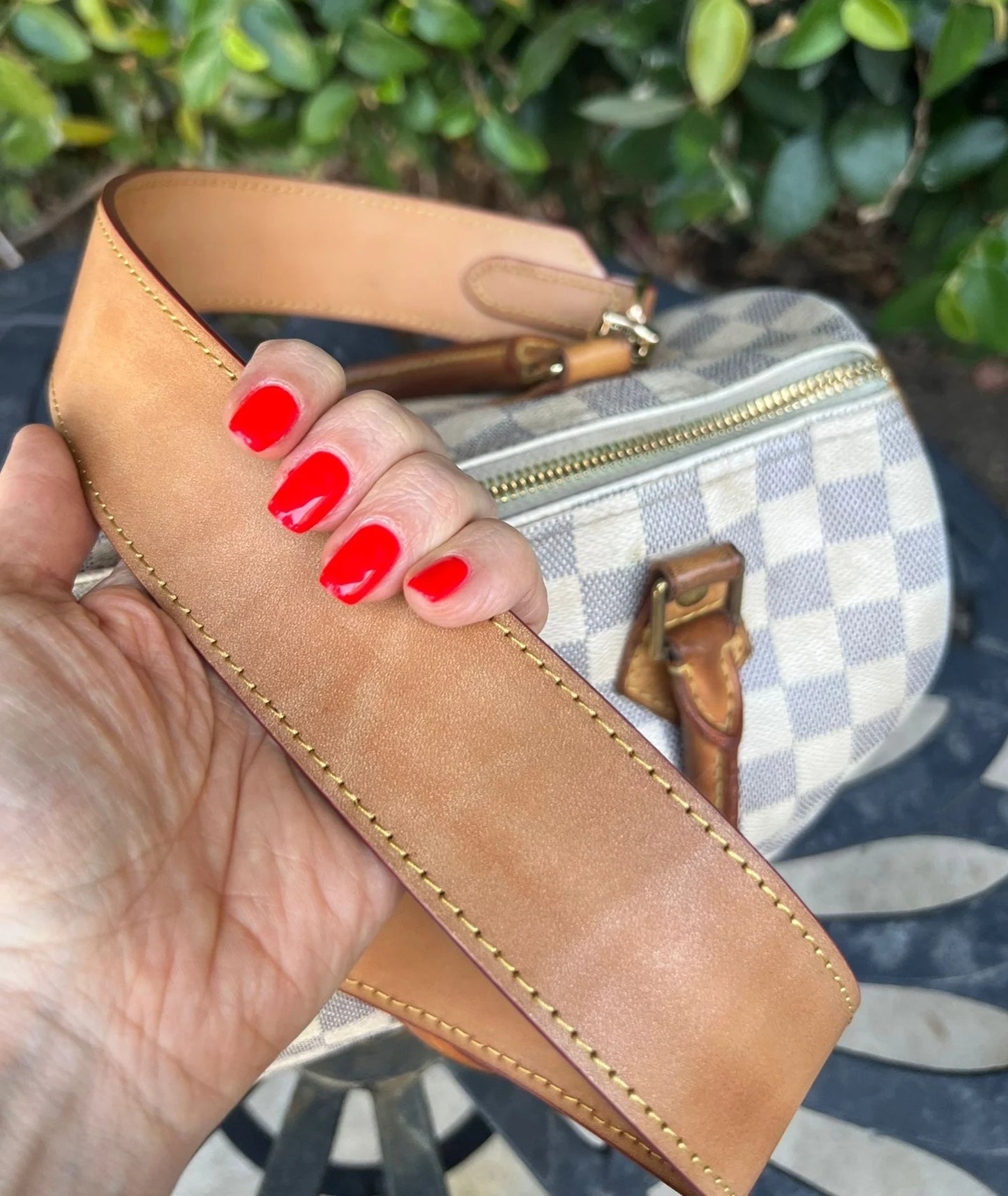 1 1/2” 40mm HONEY PATINA SHOULDER STRAP