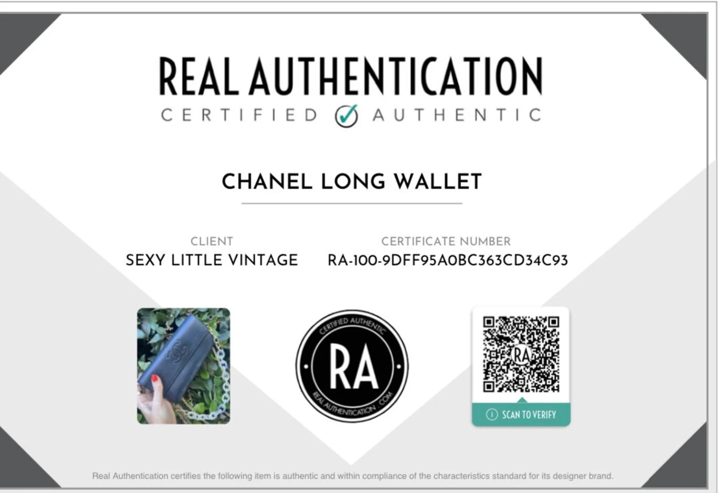 CHANEL Authentic CC Logos Wallet