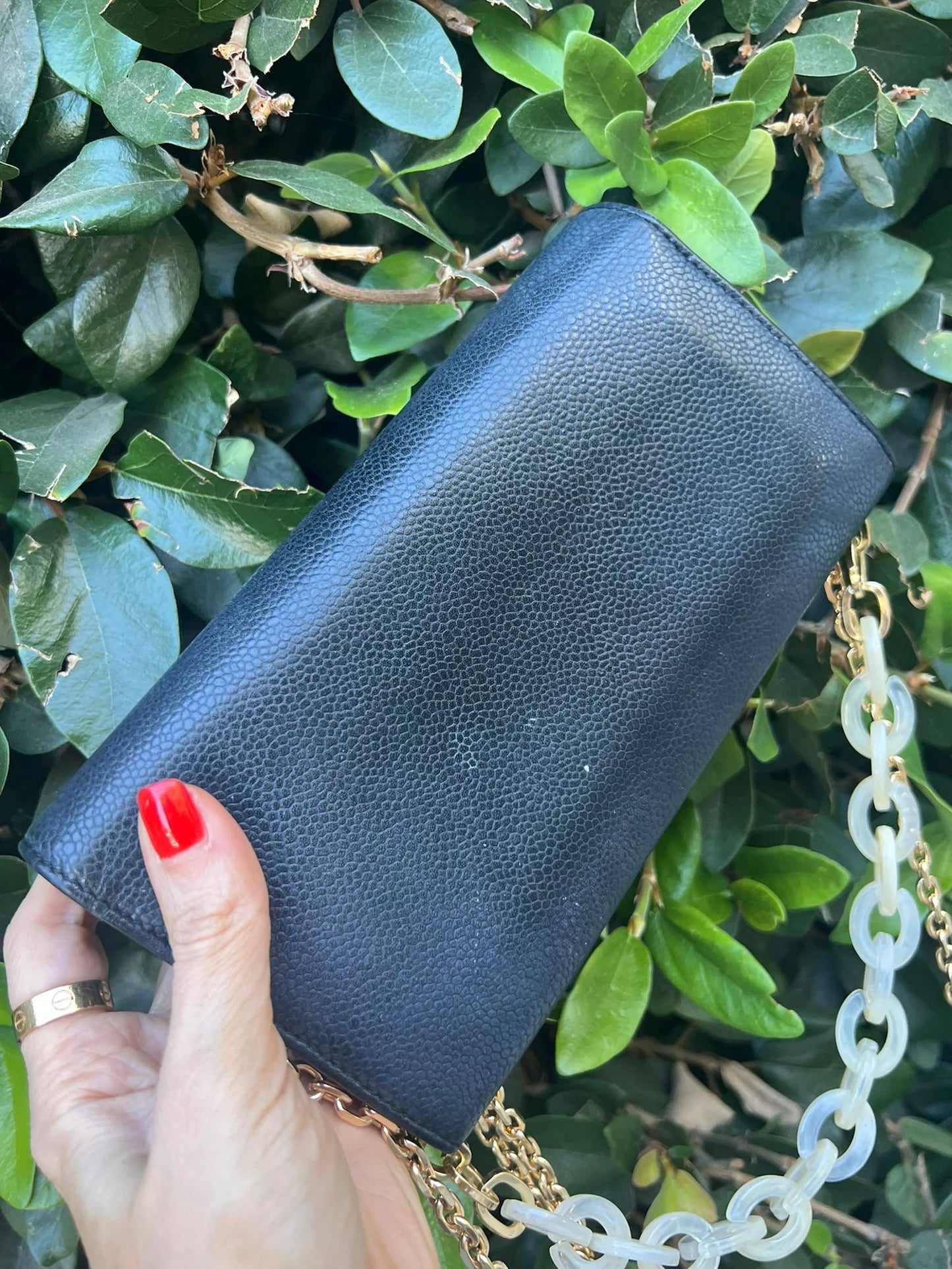 CHANEL Authentic CC Logos Wallet