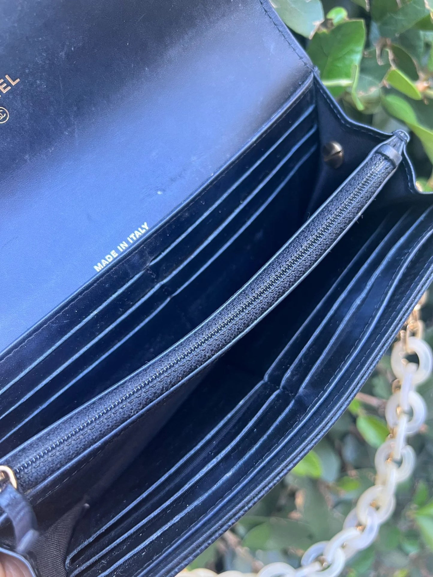 CHANEL Authentic CC Logos Wallet