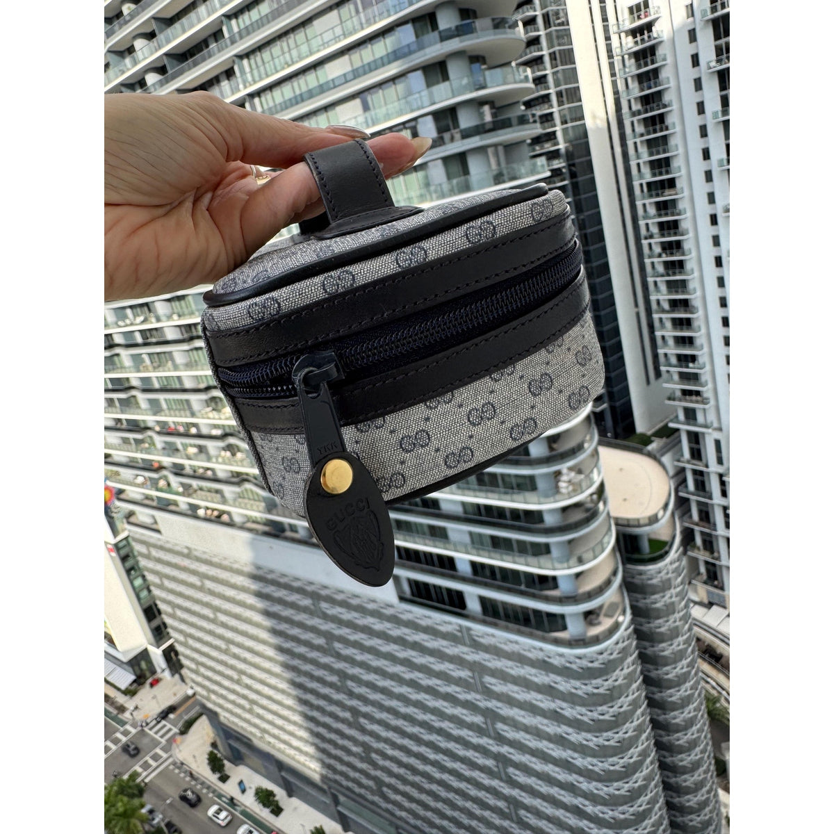 GUCCI Micro GG Canvas Cosmetic Pouch