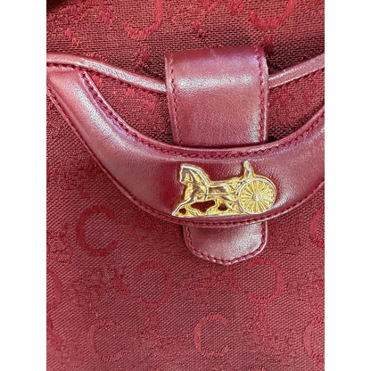 CELINE Burgundy C Monogram Shoulder Bag