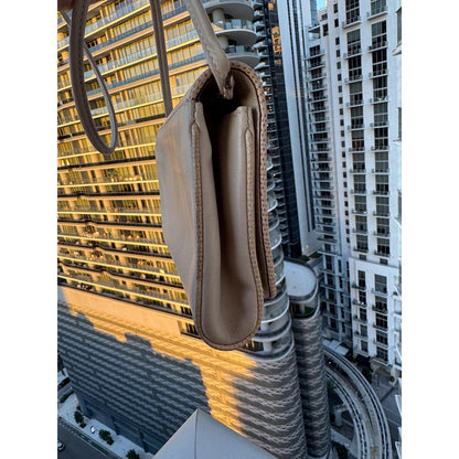 CELINE Sport Beige Leather Shoulder Bag