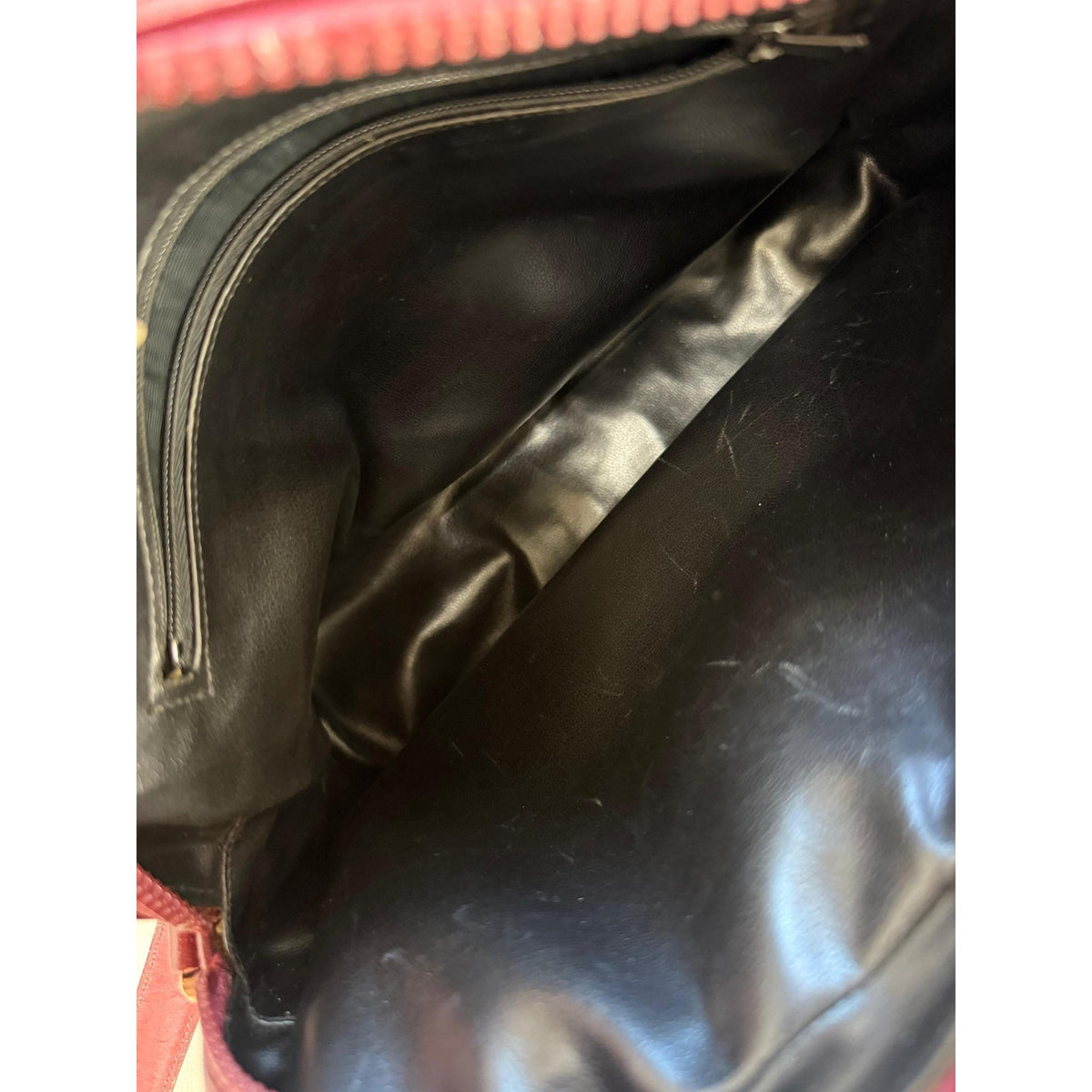 CELINE Burgundy C Monogram Shoulder Bag