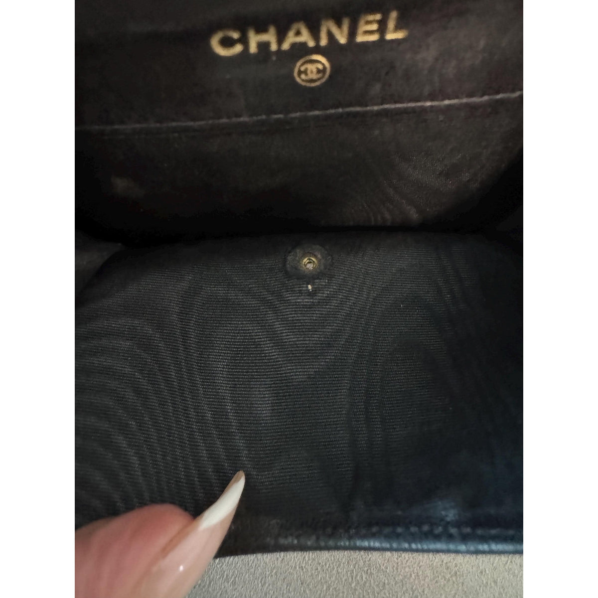 CHANEL Black Lambskin Bifold Wallet