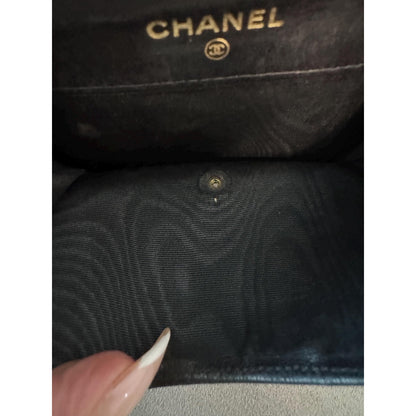 CHANEL Black Lambskin Bifold Wallet