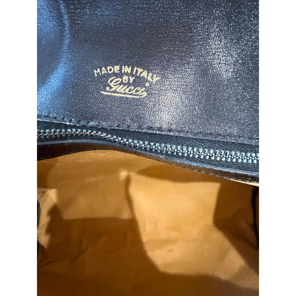 GUCCI Black GG Monogram Top Handle Bag
