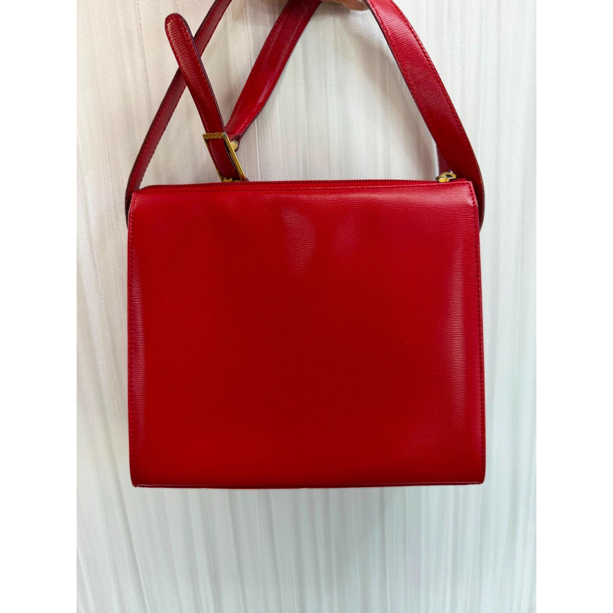 CHRISTIAN DIOR Red Calfskin Crossbody Bag