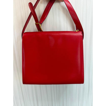 CHRISTIAN DIOR Red Calfskin Crossbody Bag