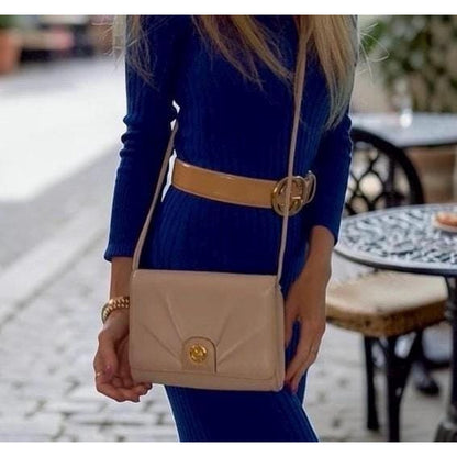 CELINE Sport Beige Leather Shoulder Bag