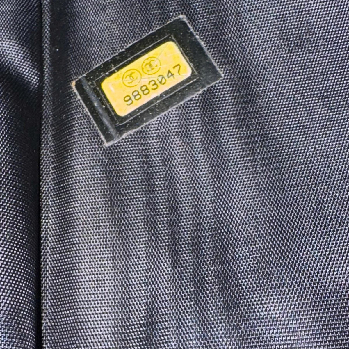 Authentic Chanel Vintage Black Caviar Leather Trifold Wallet CC Logo Made in France