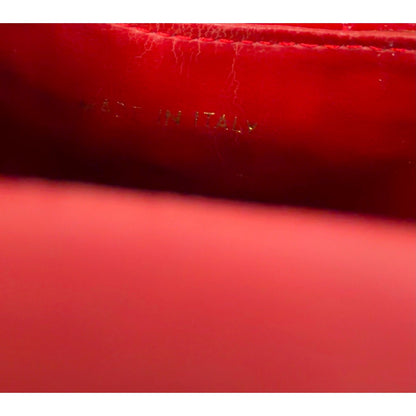 CHANEL Red Patent Leather Mini Flap Bag