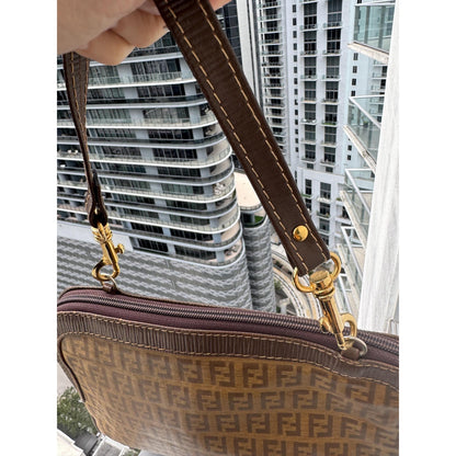 FENDI Zucca FF Canvas Shoulder Bag