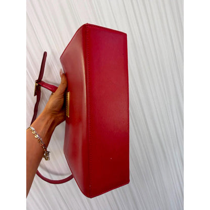 CHRISTIAN DIOR Red Calfskin Crossbody Bag