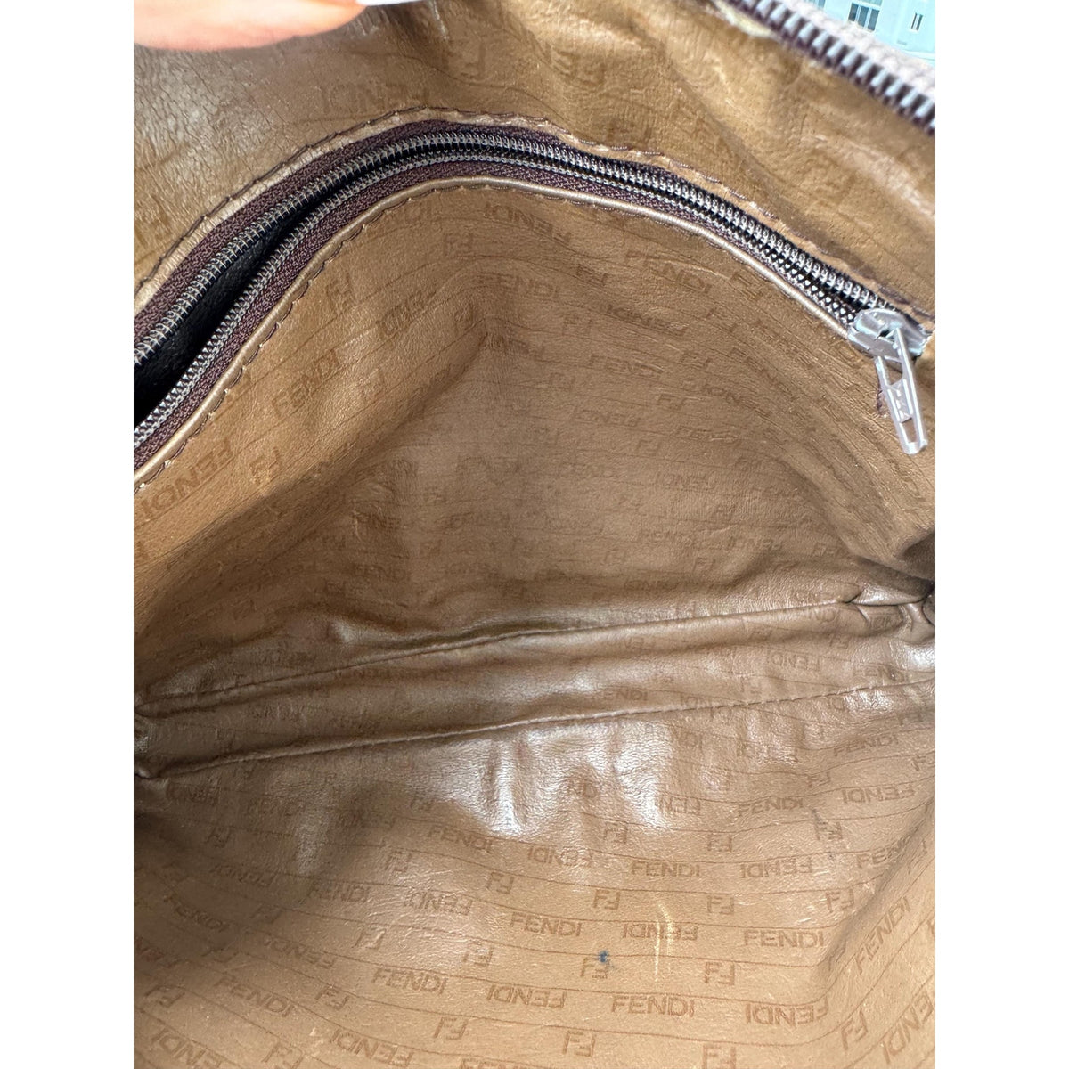 FENDI Zucca FF Canvas Shoulder Bag