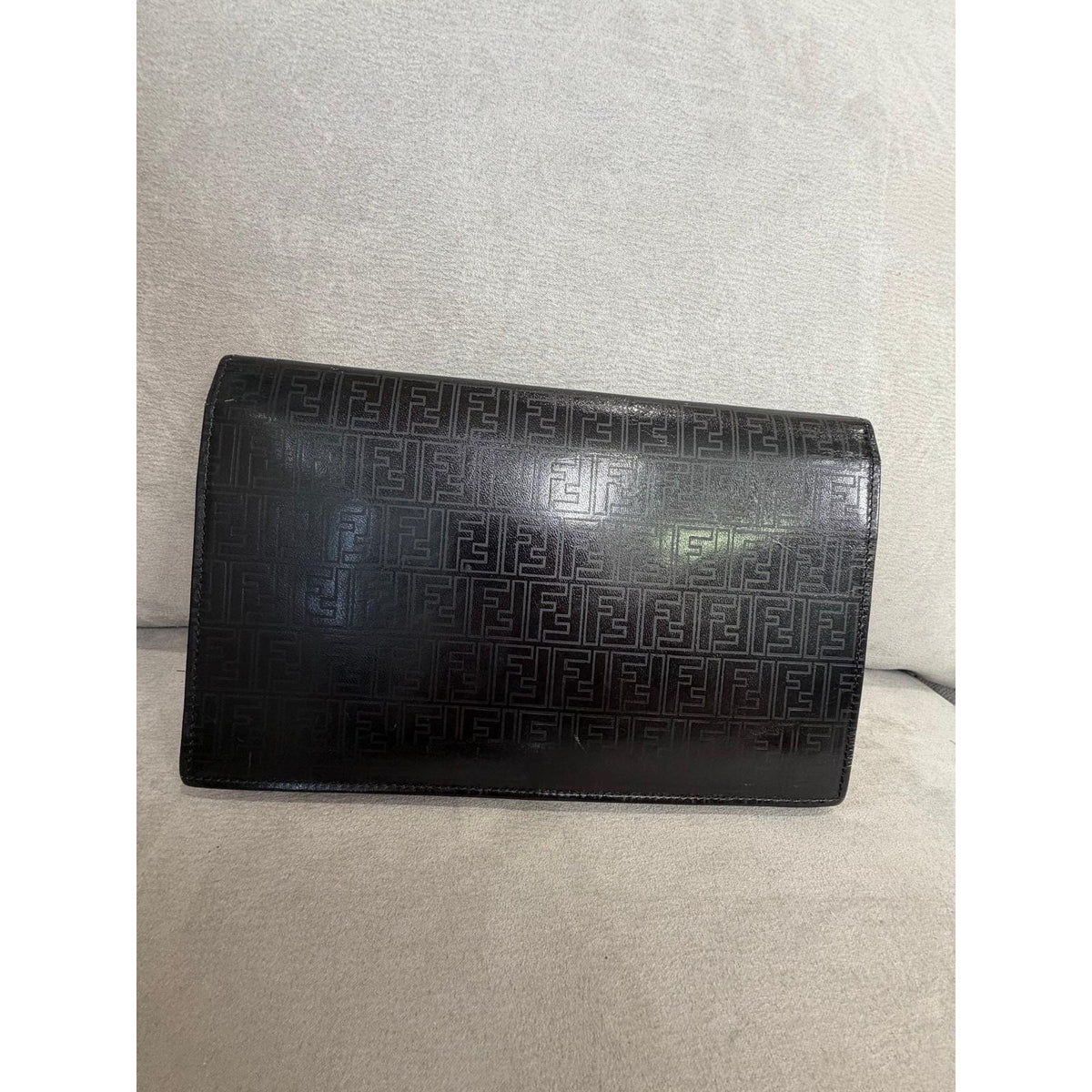 FENDI Black FF Zucca Continental Wallet