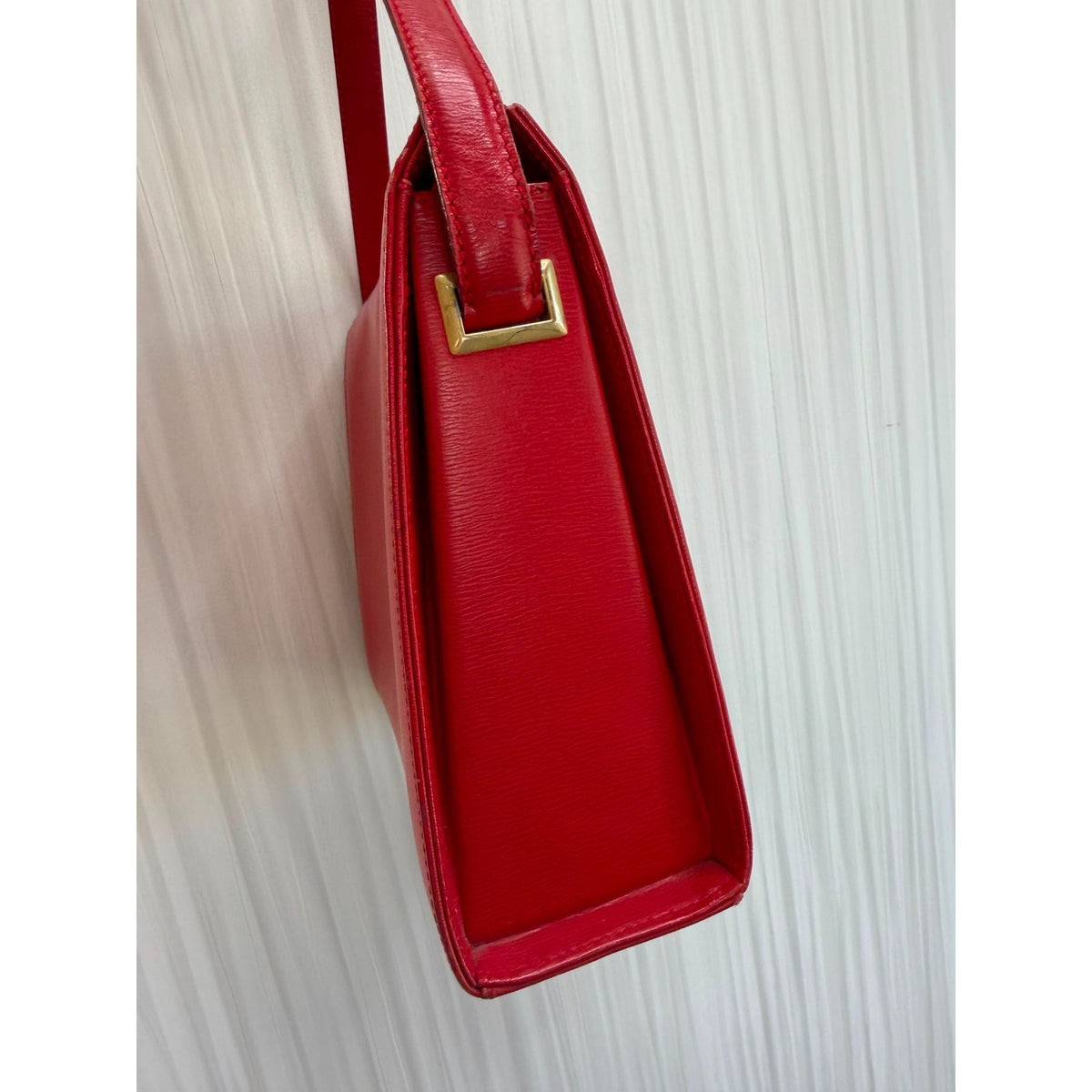 CHRISTIAN DIOR Red Calfskin Crossbody Bag