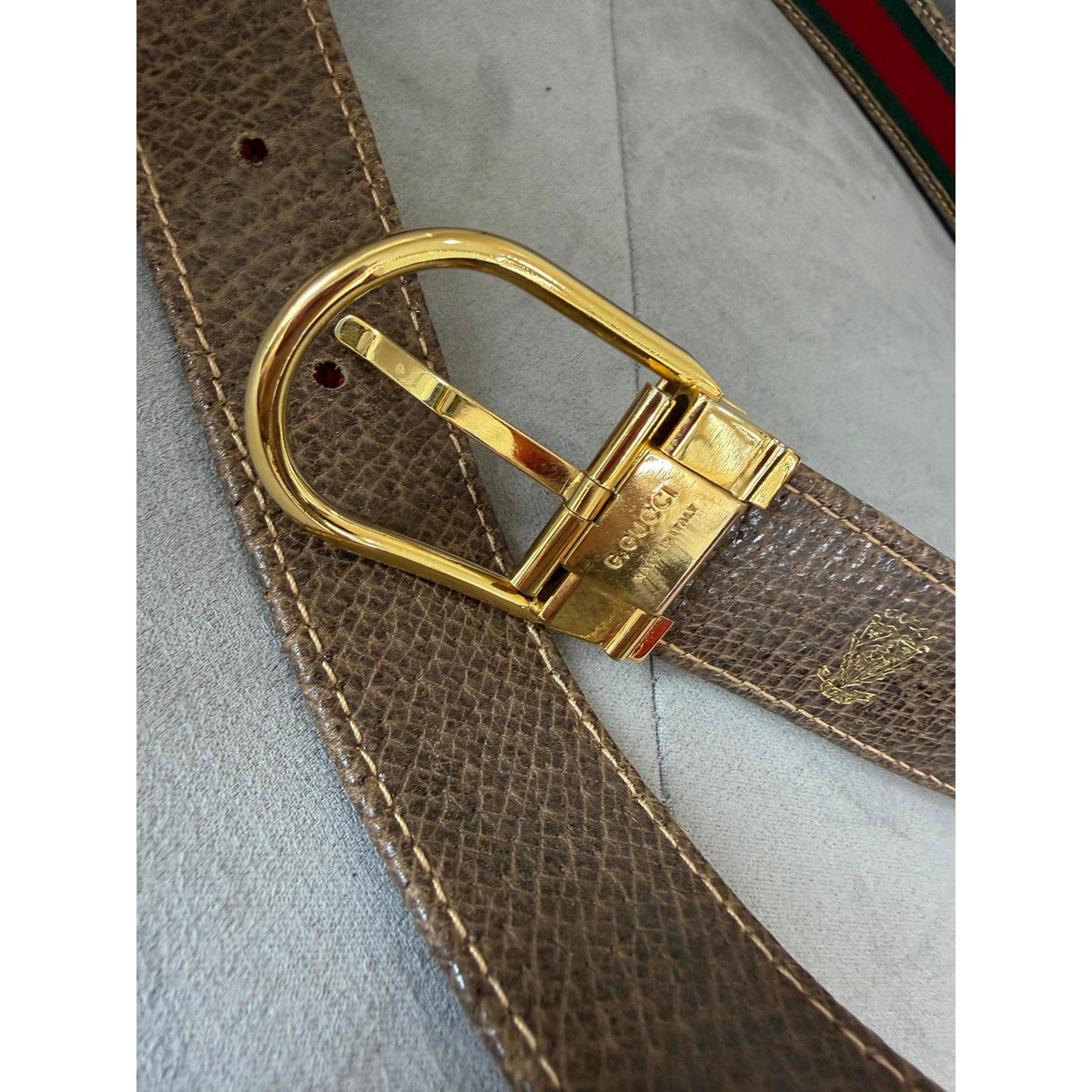 GUCCI Reversible Web Stripe Belt