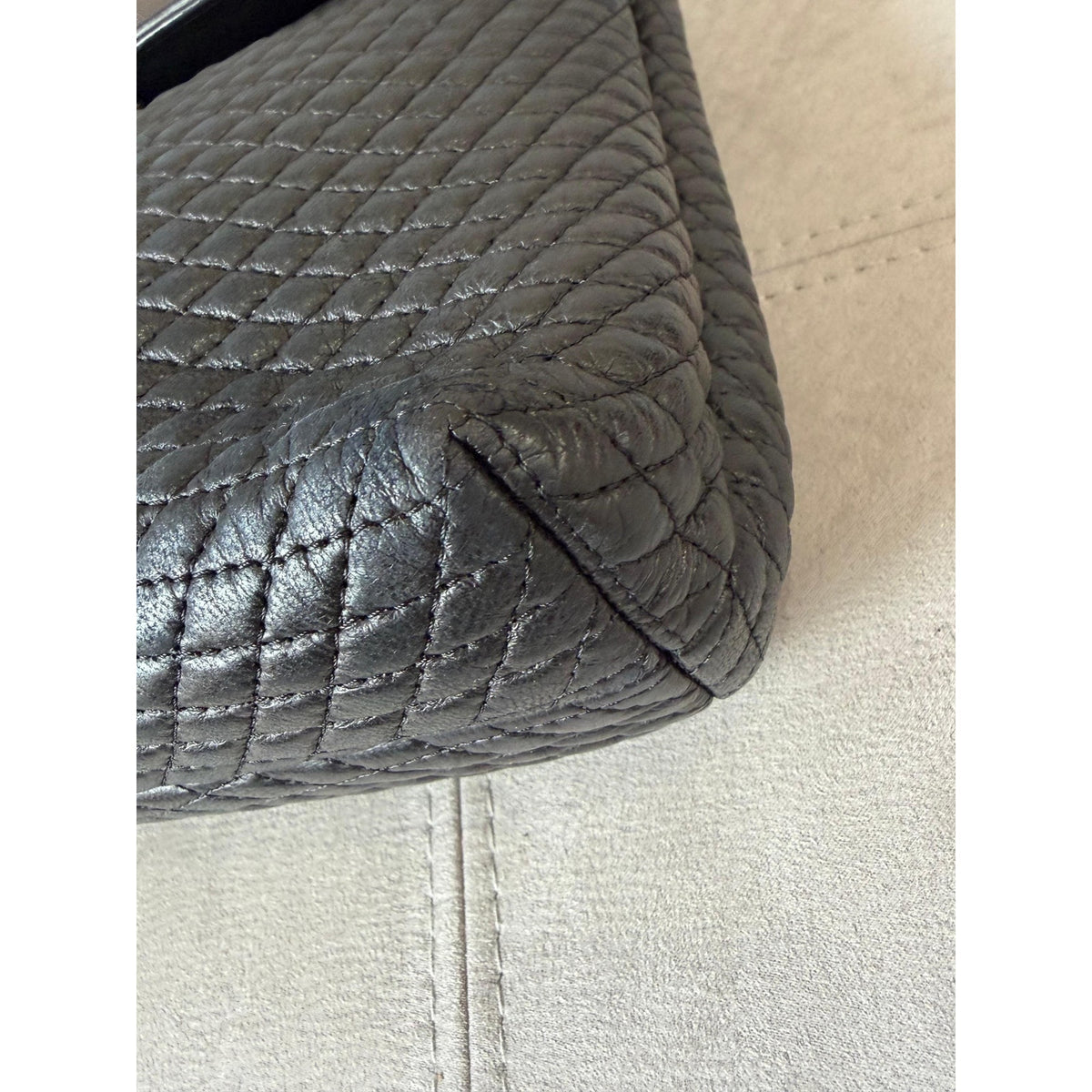 BALLY Black Woven Leather Top Handle Bag