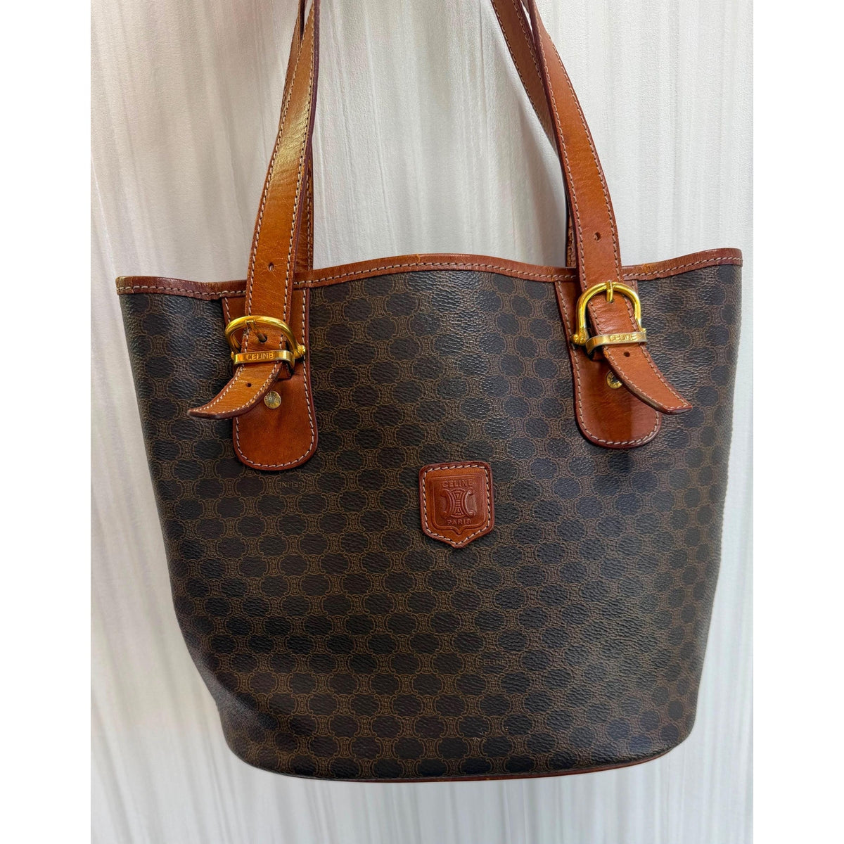 CELINE Macadam Shoulder Tote