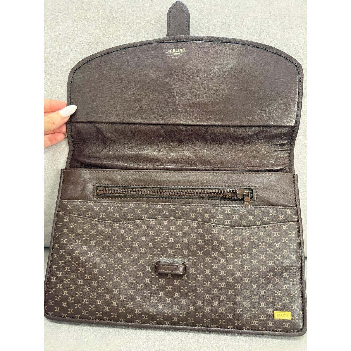 CELINE Macadam Monogram Portfolio Clutch