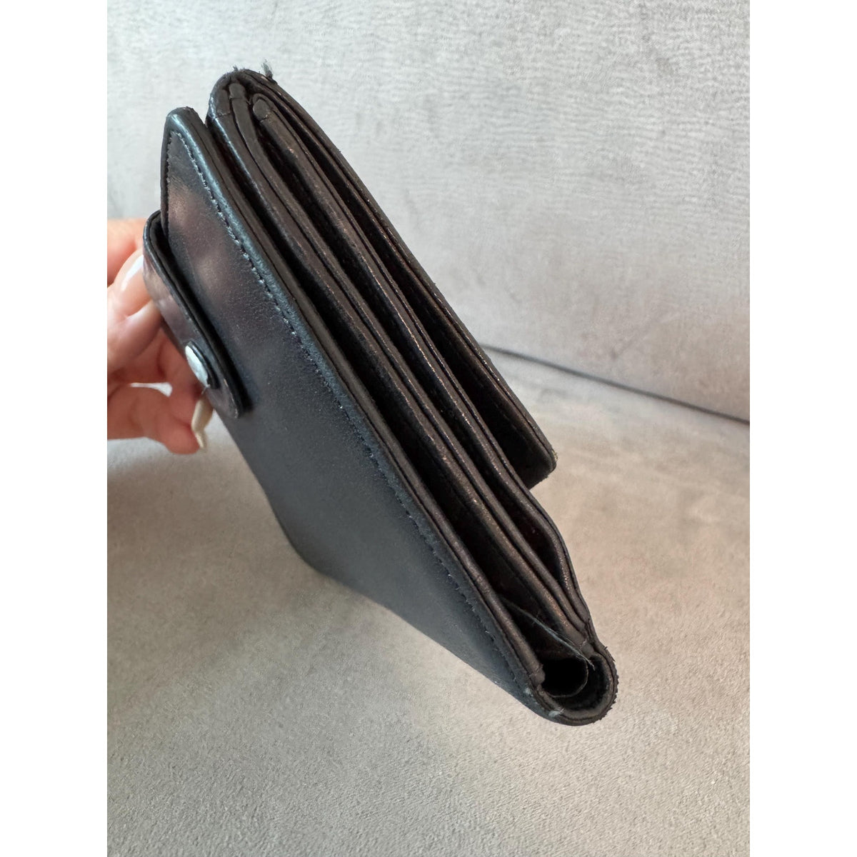 CHANEL Black Lambskin Bifold Wallet