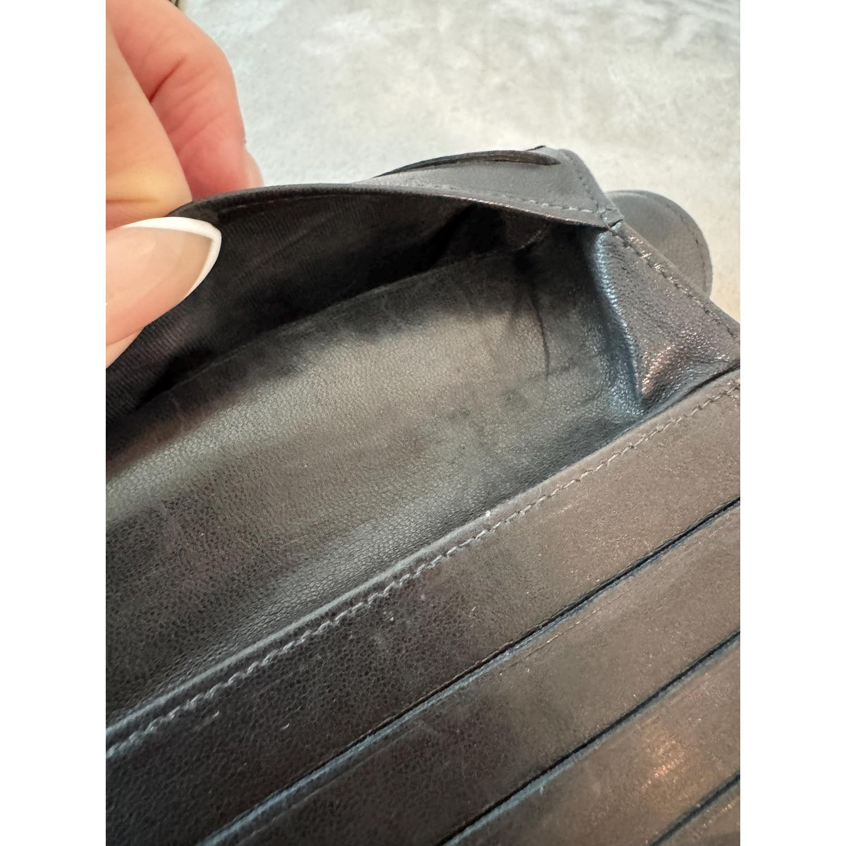 CHANEL Black Lambskin Bifold Wallet