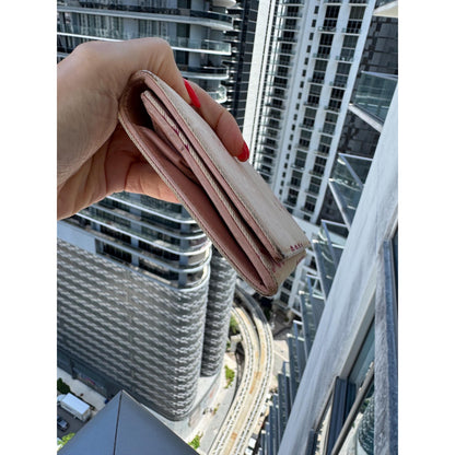 CHANEL Pink Coco Print Bifold Wallet