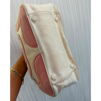 CHANEL Travel Line Cream & Pink Tote Bag