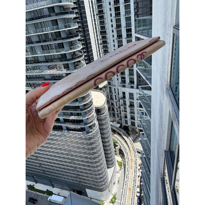 CHANEL Pink Coco Print Bifold Wallet