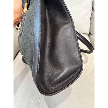 GUCCI Black GG Monogram Top Handle Bag