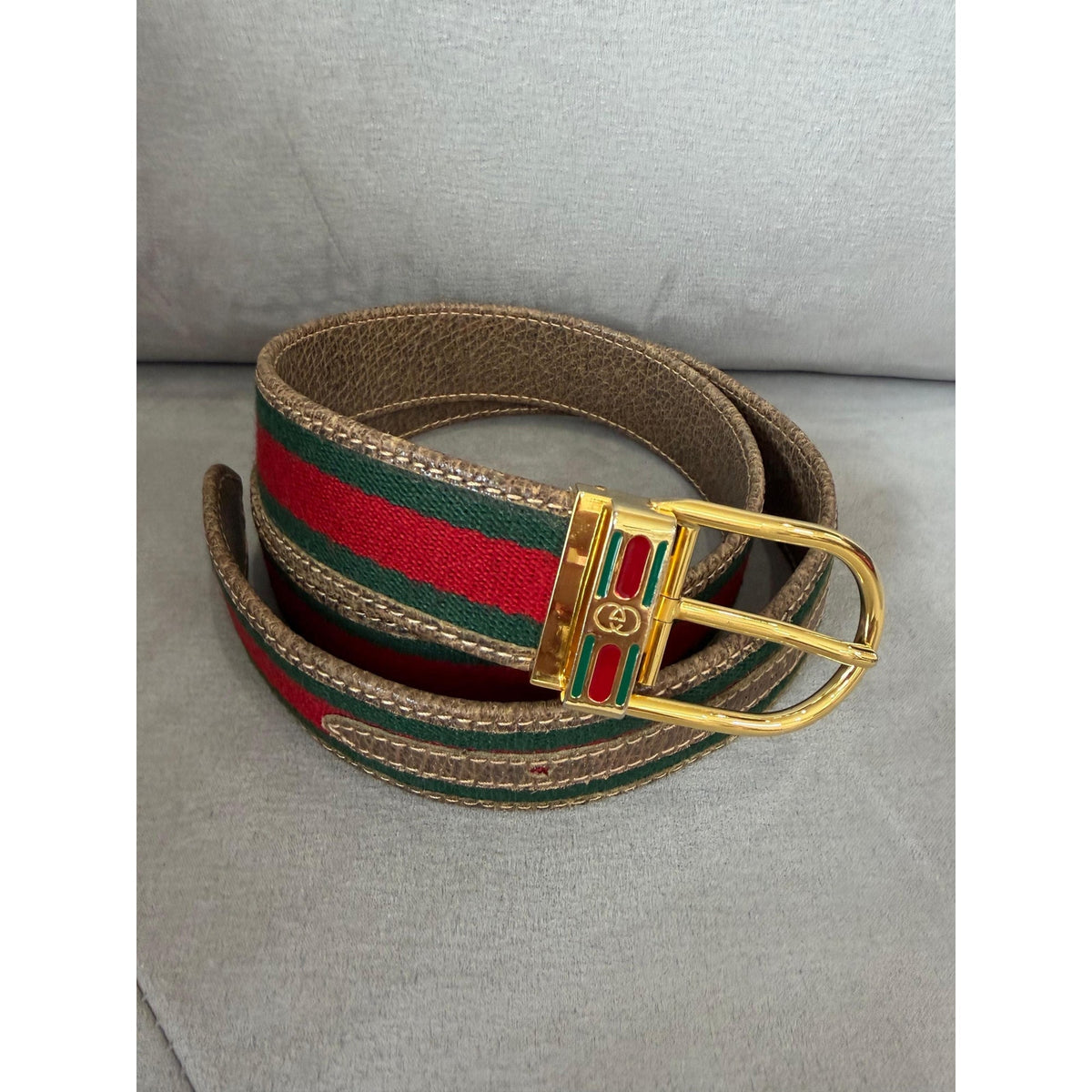 GUCCI Reversible Web Stripe Belt