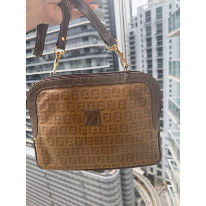 FENDI Zucca FF Canvas Shoulder Bag