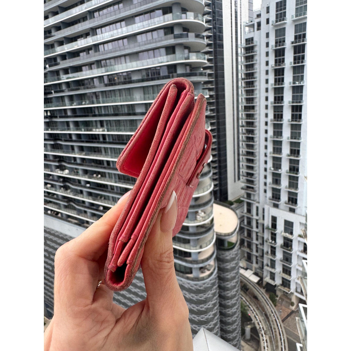 CHANEL Coral Lucky Charms Wallet
