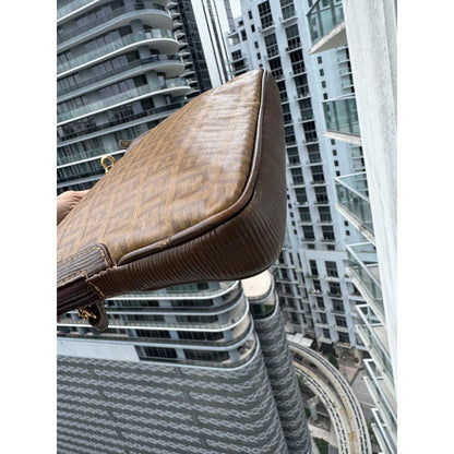 FENDI Zucca FF Canvas Shoulder Bag