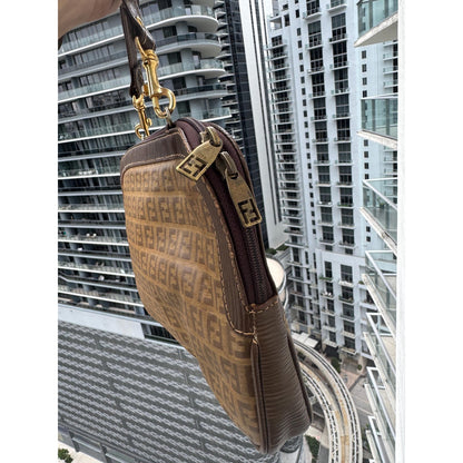 FENDI Zucca FF Canvas Shoulder Bag