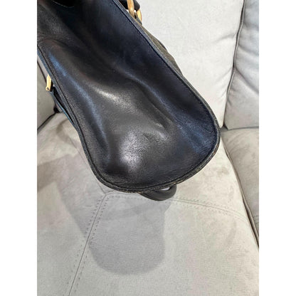 GUCCI Black GG Monogram Top Handle Bag