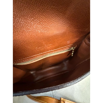 Authentic Louis Vuitton 1980s Vintage Saint Cloud MM Brown Monogram Canvas Crossbody Bag