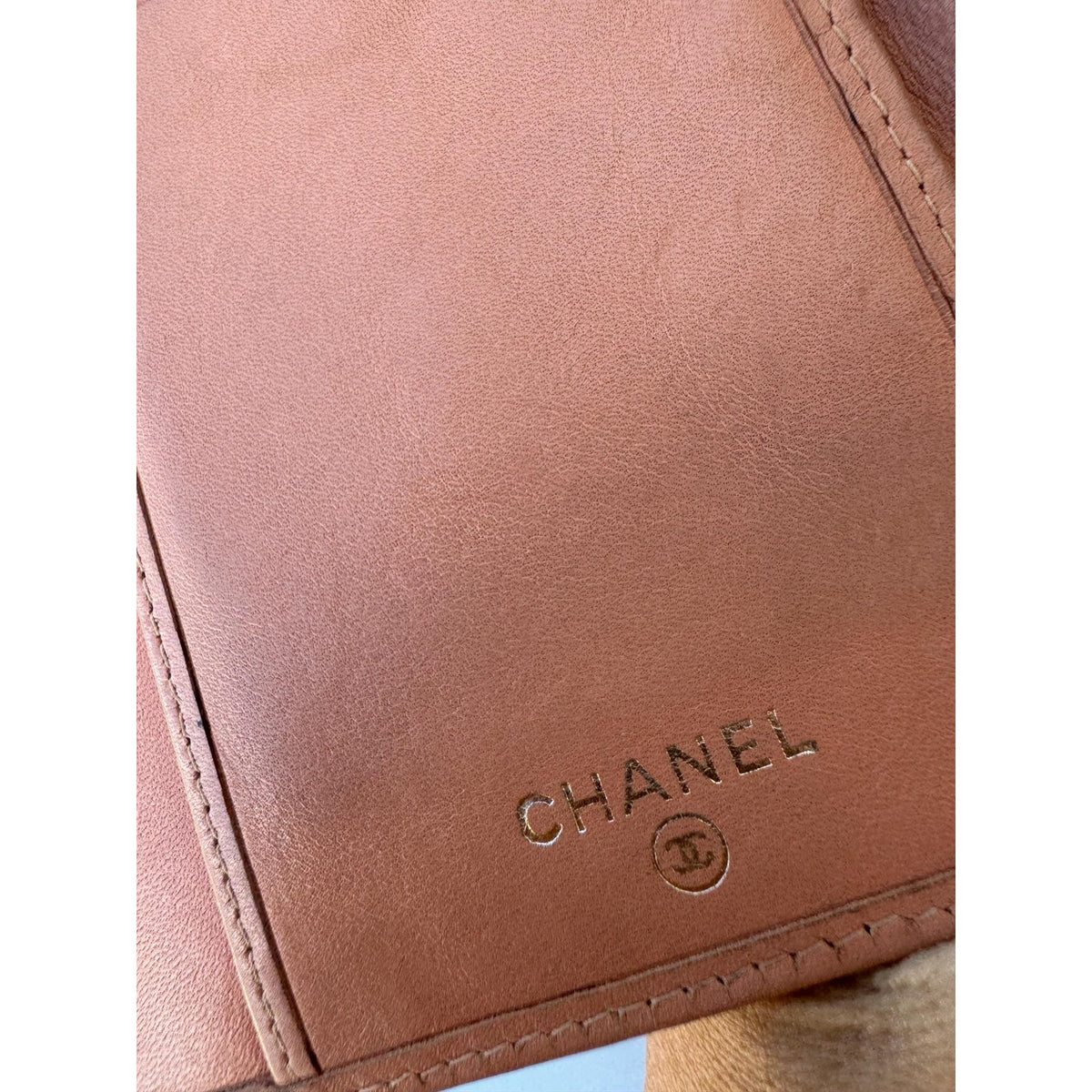 CHANEL Pink Coco Print Bifold Wallet