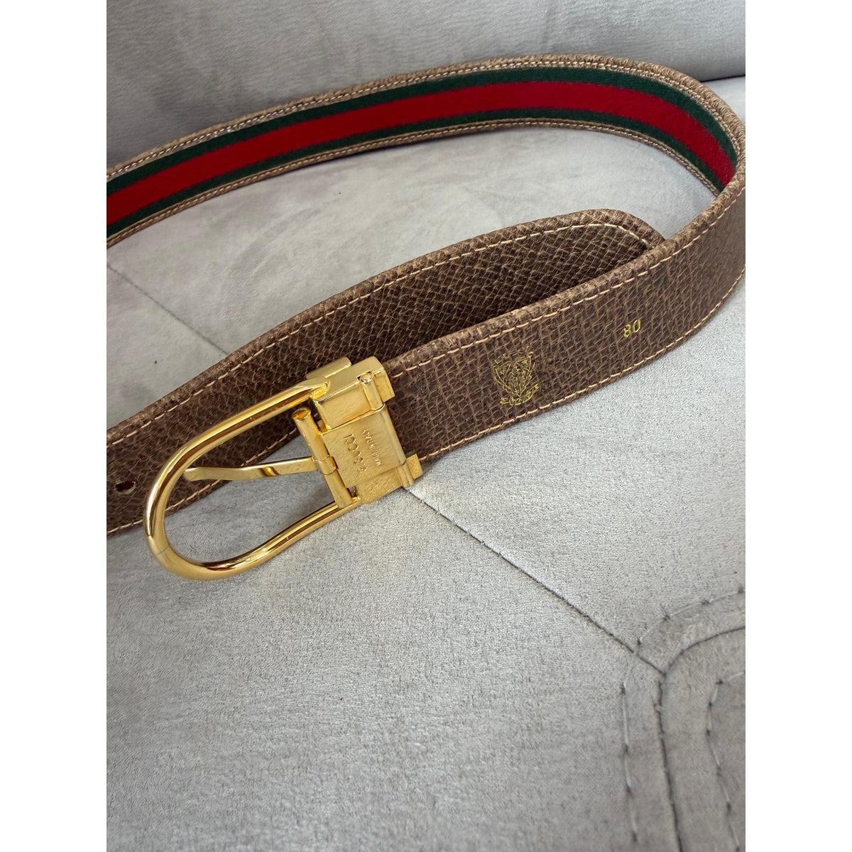 GUCCI Reversible Web Stripe Belt